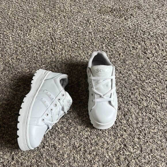 Vintage Soho Size 6 Platform Sneakers Women White 90s Y2K Platform Chunky - Picture 5 of 12